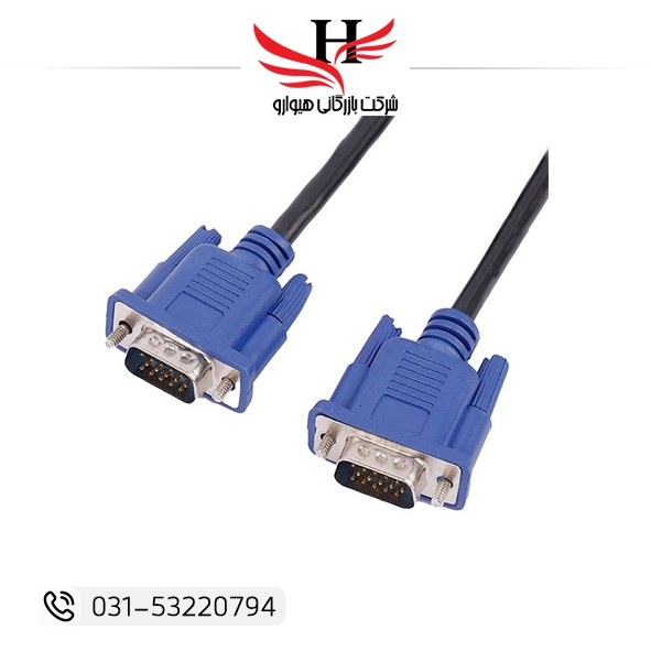 کابل ENZO VGA 3M پکدار کابل VGA سه متری انزو مناسب مانیتور و کامپیوتر